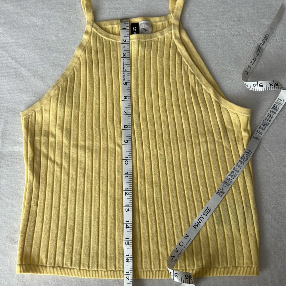 ❤️ H&M | Divided Yellow Ribbed Sweater Tank - Picture 5 of 6